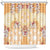 Hawaii Peach Palaka Shower Curtain With Tapa Pattern Tropical Flowers - Polynesian Pride