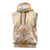 Hawaii Peach Palaka Sleeveless Hoodie With Tapa Pattern Tropical Flowers - Polynesian Pride