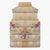 Hawaii Peach Palaka Sleeveless Puffer Jacket With Tapa Pattern Tropical Flowers - Polynesian Pride