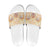Hawaii Peach Palaka Slide Sandals With Tapa Pattern Tropical Flowers - Polynesian Pride