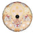 Hawaii Peach Palaka Spare Tire Cover With Tapa Pattern Tropical Flowers - Polynesian Pride