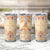 Hawaii Peach Palaka Tumbler Cup With Tapa Pattern Tropical Flowers - Polynesian Pride