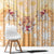Hawaii Peach Palaka Window Curtain With Tapa Pattern Tropical Flowers - Polynesian Pride