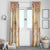 Hawaii Peach Palaka Window Curtain With Tapa Pattern Tropical Flowers - Polynesian Pride