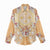 Hawaii Peach Palaka Women Casual Shirt With Tapa Pattern Tropical Flowers - Polynesian Pride