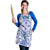 Hawaii Violet Palaka Apron With Tapa Pattern Tropical Flowers - Polynesian Pride