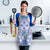 Hawaii Violet Palaka Apron With Tapa Pattern Tropical Flowers - Polynesian Pride