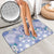 Hawaii Violet Palaka Bathroom Set With Tapa Pattern Tropical Flowers - Polynesian Pride