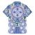 Hawaii Violet Palaka Family Matching Tank Maxi Dress and Hawaiian Shirt With Tapa Pattern Tropical Flowers - Polynesian Pride