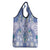 Hawaii Violet Palaka Grocery Bag With Tapa Pattern Tropical Flowers - Polynesian Pride