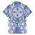Hawaii Violet Palaka Hawaiian Shirt With Tapa Pattern Tropical Flowers - Polynesian Pride