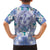 Hawaii Violet Palaka Hawaiian Shirt With Tapa Pattern Tropical Flowers - Polynesian Pride