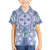 Hawaii Violet Palaka Kid Hawaiian Shirt With Tapa Pattern Tropical Flowers - Polynesian Pride