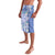 Hawaii Violet Palaka Lavalava With Tapa Pattern Tropical Flowers - Polynesian Pride