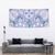 Hawaii Violet Palaka Tapestry With Tapa Pattern Tropical Flowers - Polynesian Pride