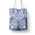 Hawaii Violet Palaka Tote Bag With Tapa Pattern Tropical Flowers - Polynesian Pride