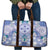 Hawaii Violet Palaka Travel Bag With Tapa Pattern Tropical Flowers - Polynesian Pride