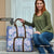 Hawaii Violet Palaka Travel Bag With Tapa Pattern Tropical Flowers - Polynesian Pride