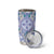 Hawaii Violet Palaka Tumbler Cup With Tapa Pattern Tropical Flowers - Polynesian Pride