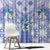 Hawaii Violet Palaka Window Curtain With Tapa Pattern Tropical Flowers - Polynesian Pride
