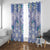 Hawaii Violet Palaka Window Curtain With Tapa Pattern Tropical Flowers - Polynesian Pride
