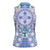 Hawaii Violet Palaka Women Sleeveless Polo Shirt With Tapa Pattern Tropical Flowers - Polynesian Pride