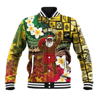 Vanuatu Christmas Baseball Jacket Ni-Van Santa Retro Style - Polynesian Pride