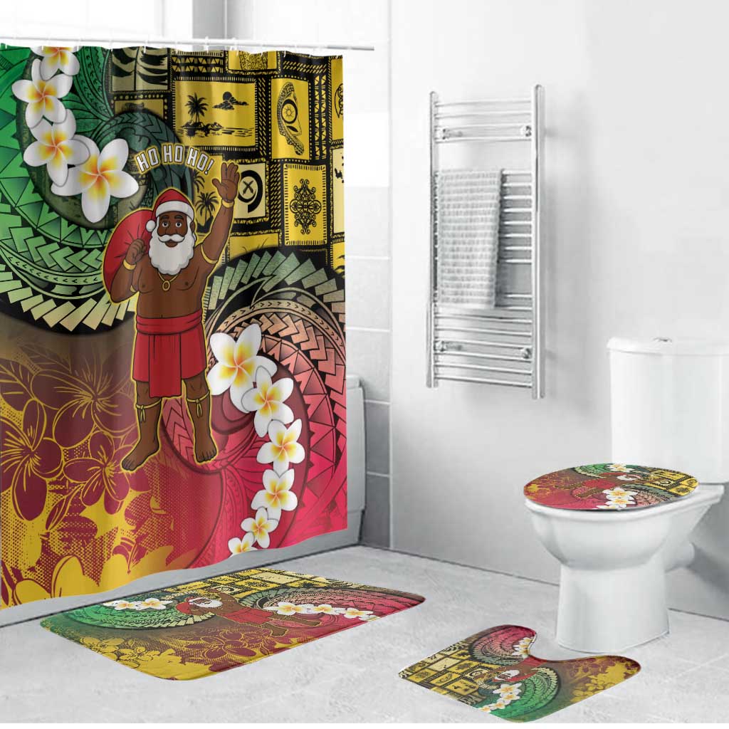 Vanuatu Christmas Bathroom Set Ni-Van Santa Retro Style - Polynesian Pride