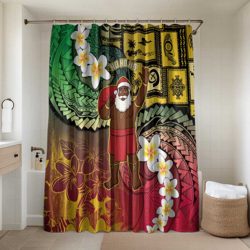 Vanuatu Christmas Bathroom Set Ni-Van Santa Retro Style - Polynesian Pride