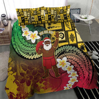Vanuatu Christmas Bedding Set Ni-Van Santa Retro Style - Polynesian Pride