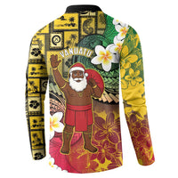 Vanuatu Christmas Button Sweatshirt Ni-Van Santa Retro Style - Polynesian Pride