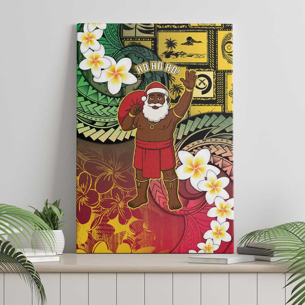 Vanuatu Christmas Canvas Wall Art Ni-Van Santa Retro Style - Polynesian Pride