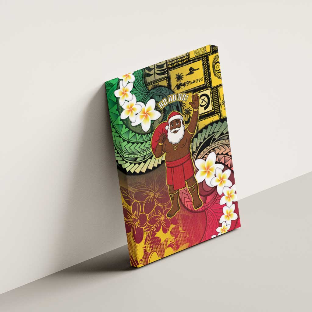 Vanuatu Christmas Canvas Wall Art Ni-Van Santa Retro Style - Polynesian Pride
