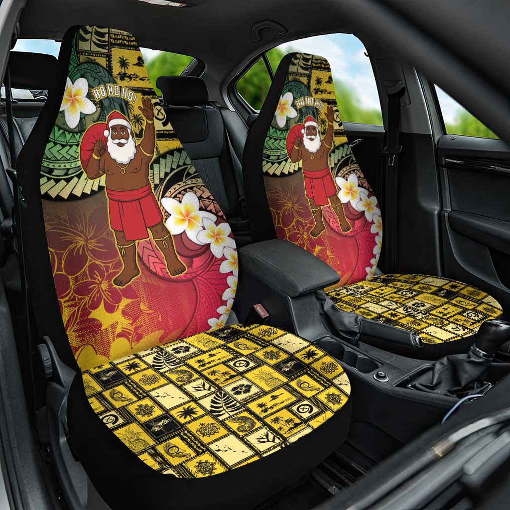 Vanuatu Christmas Car Seat Cover Ni-Van Santa Retro Style - Polynesian Pride