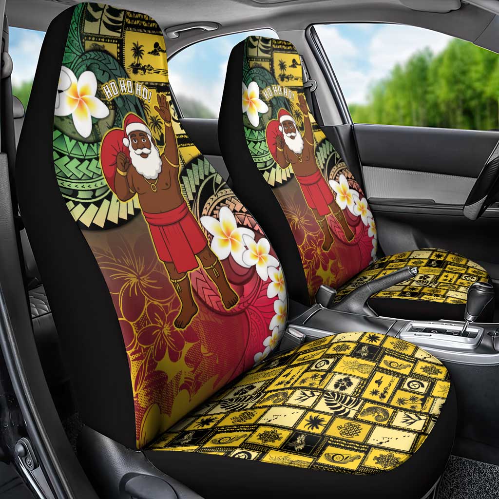 Vanuatu Christmas Car Seat Cover Ni-Van Santa Retro Style - Polynesian Pride