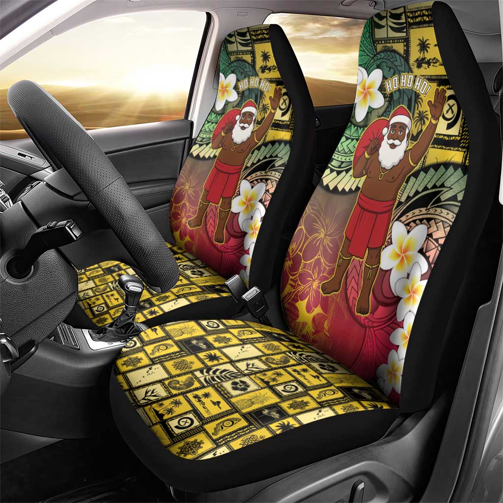 Vanuatu Christmas Car Seat Cover Ni-Van Santa Retro Style - Polynesian Pride