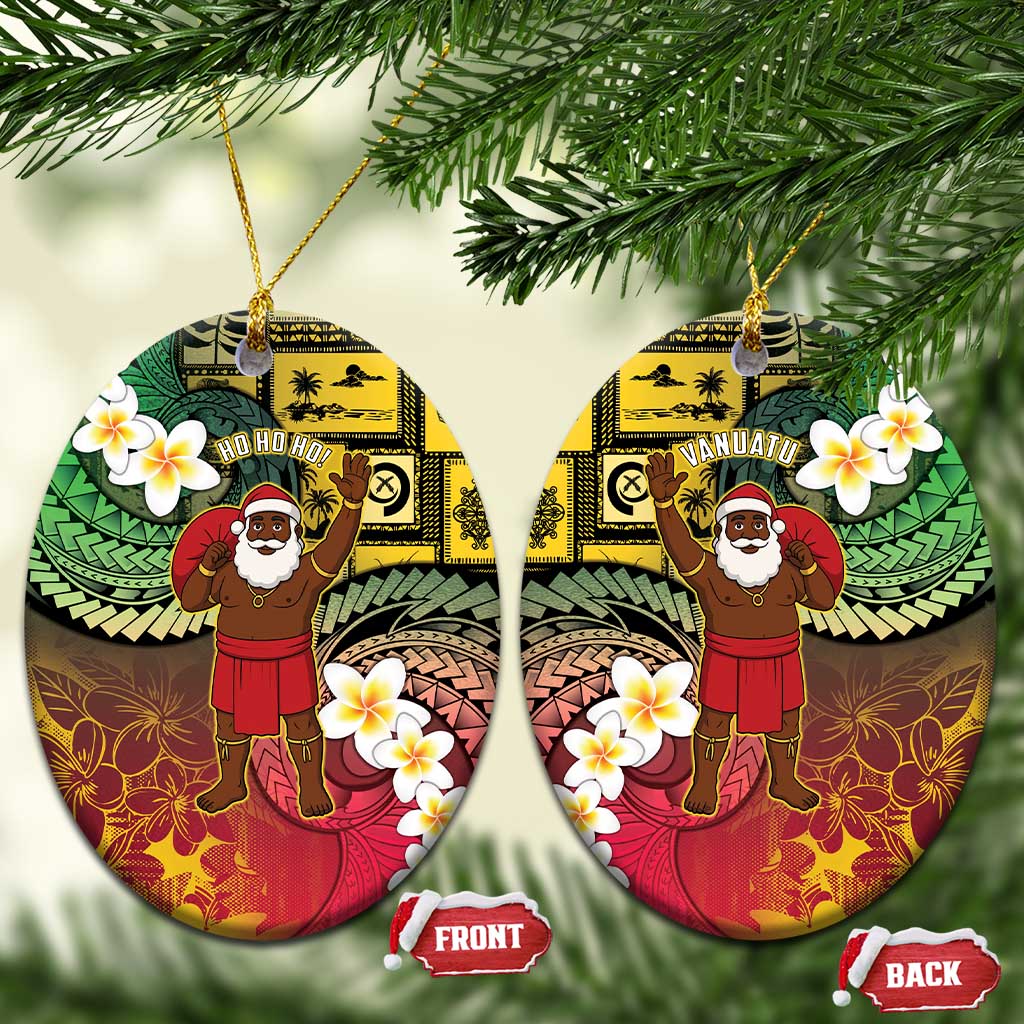 Vanuatu Christmas Ceramic Ornament Ni-Van Santa Retro Style - Polynesian Pride