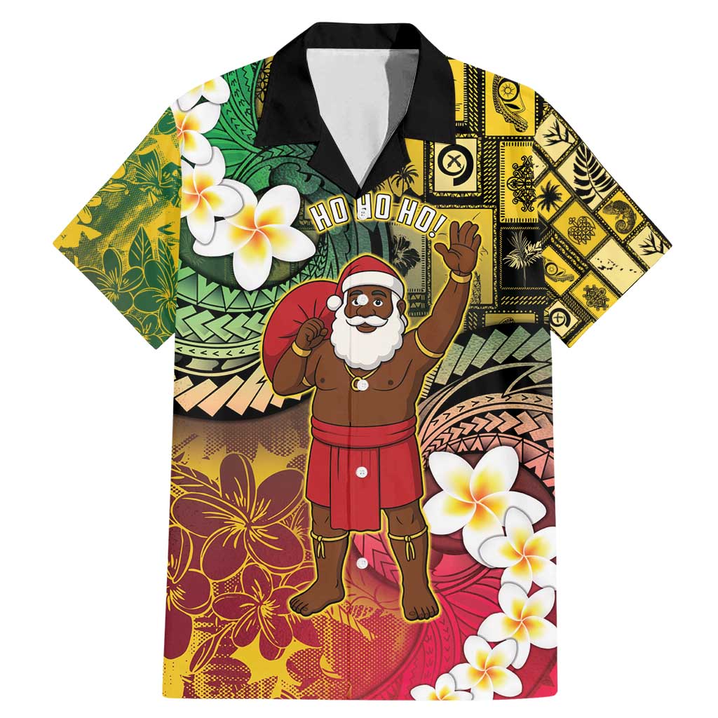 Vanuatu Christmas Family Matching Mermaid Dress and Hawaiian Shirt Ni-Van Santa Retro Style - Polynesian Pride