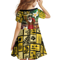 Vanuatu Christmas Family Matching Off Shoulder Maxi Dress and Hawaiian Shirt Ni-Van Santa Retro Style - Polynesian Pride
