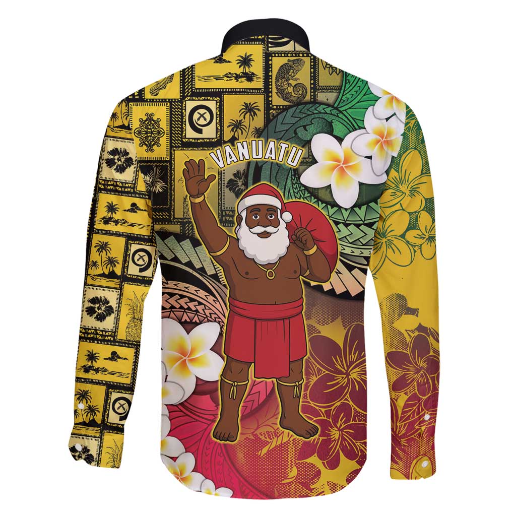 Vanuatu Christmas Family Matching Tank Maxi Dress and Hawaiian Shirt Ni-Van Santa Retro Style - Polynesian Pride