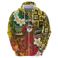 Vanuatu Christmas Hoodie Ni-Van Santa Retro Style - Polynesian Pride