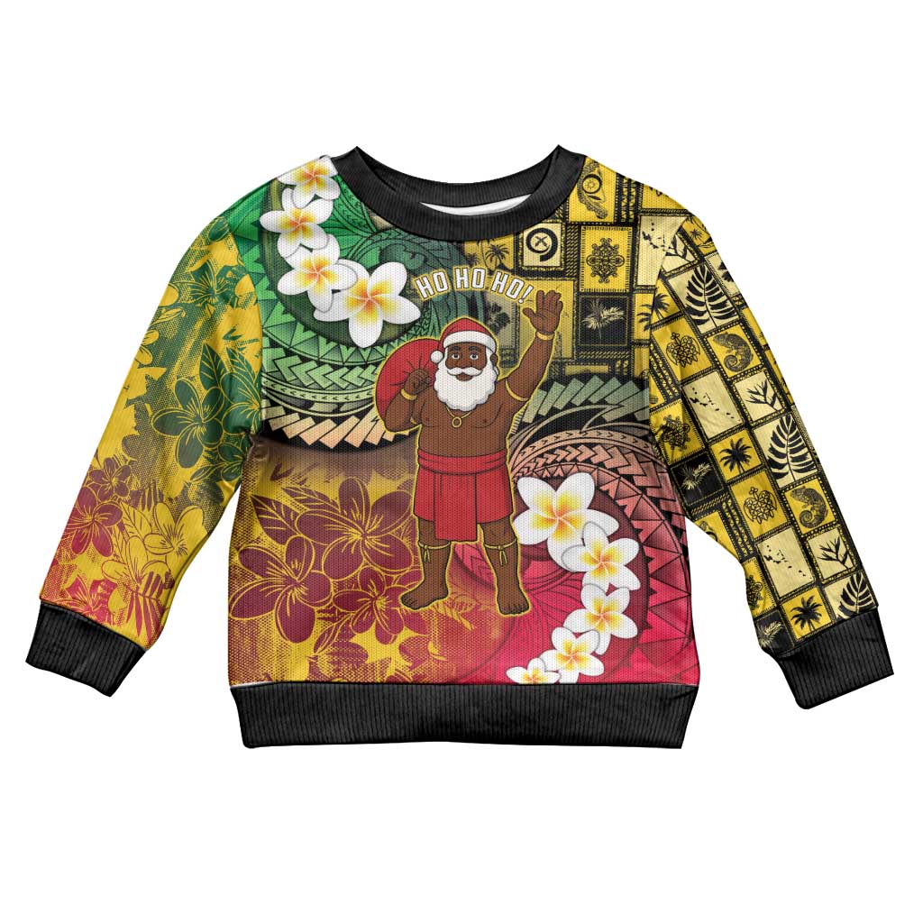 Vanuatu Christmas Kid Ugly Christmas Sweater Ni-Van Santa Retro Style - Polynesian Pride