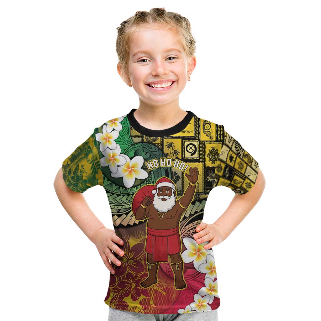 Vanuatu Christmas Kid T Shirt Ni-Van Santa Retro Style - Polynesian Pride