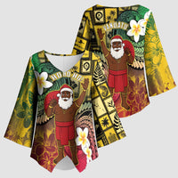 Vanuatu Christmas Kimono Sleeve Blouse Ni-Van Santa Retro Style - Polynesian Pride