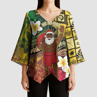 Vanuatu Christmas Kimono Sleeve Blouse Ni-Van Santa Retro Style - Polynesian Pride