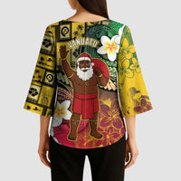 Vanuatu Christmas Kimono Sleeve Blouse Ni-Van Santa Retro Style - Polynesian Pride