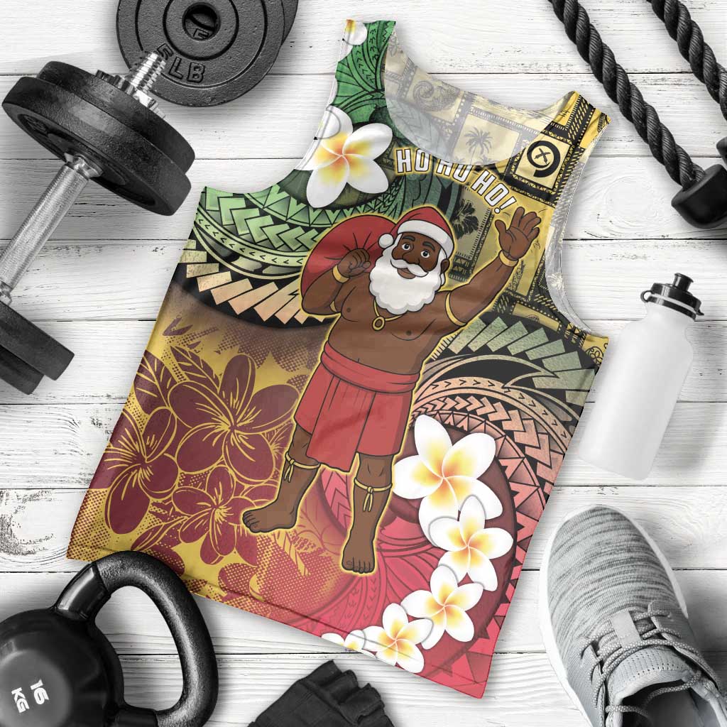 Vanuatu Christmas Men Tank Top Ni-Van Santa Retro Style - Polynesian Pride