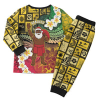 Vanuatu Christmas Pajama Set Ni-Van Santa Retro Style - Polynesian Pride