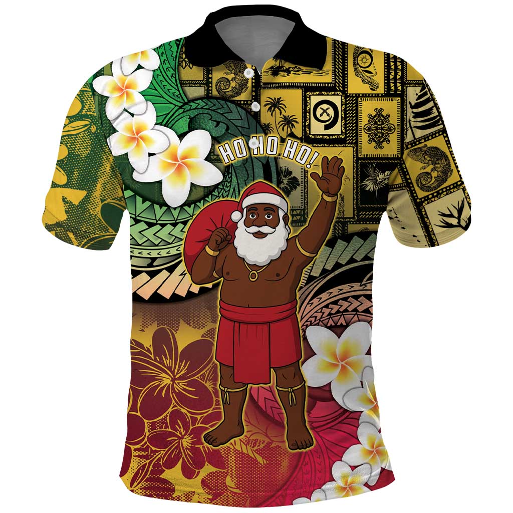 Vanuatu Christmas Polo Shirt Ni-Van Santa Retro Style - Polynesian Pride