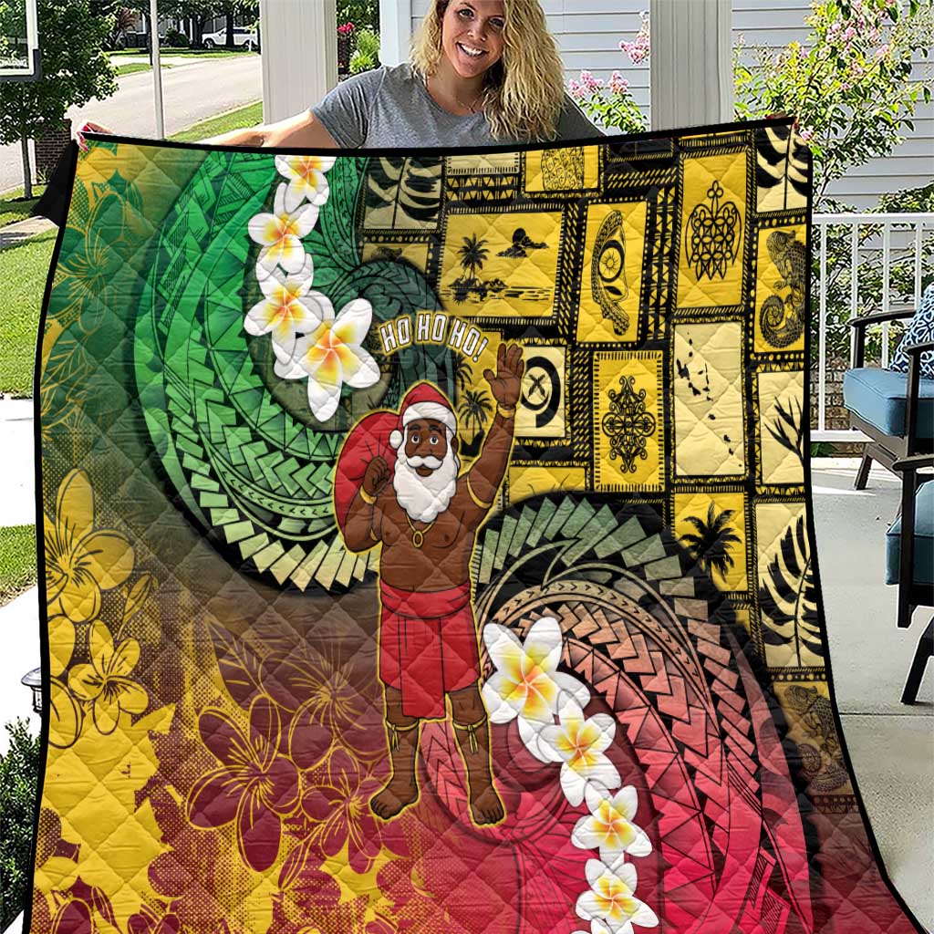 Vanuatu Christmas Quilt Ni-Van Santa Retro Style - Polynesian Pride